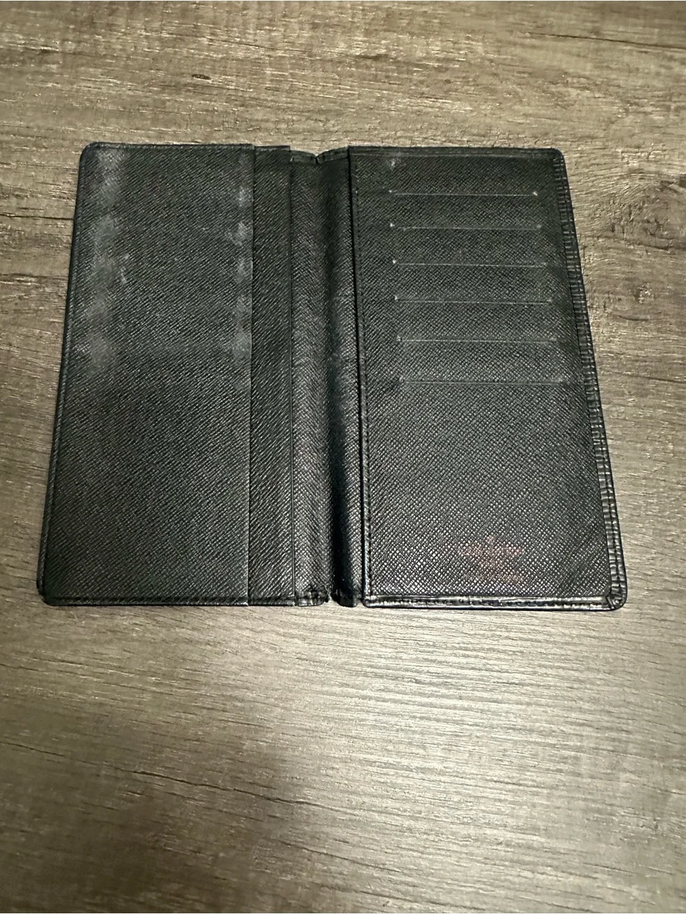Louis Vuitton Black Epi Leather Long Wallet,